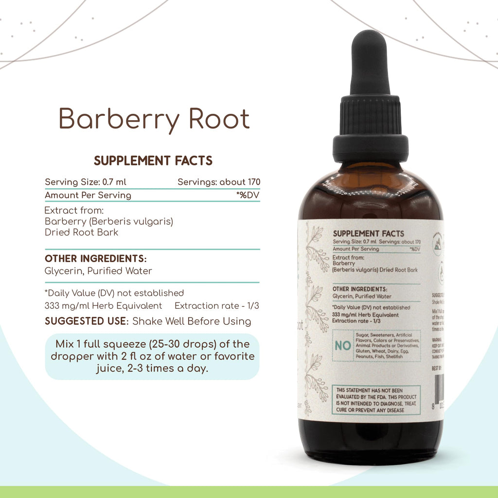 HerbEra Barberry Root Alcohol-Free Herbal Extract Tincture