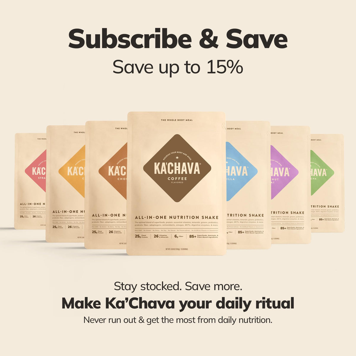 Ka'Chava Whole Body Meal Shake Chocolate Powder - 15 Servings - image 7
