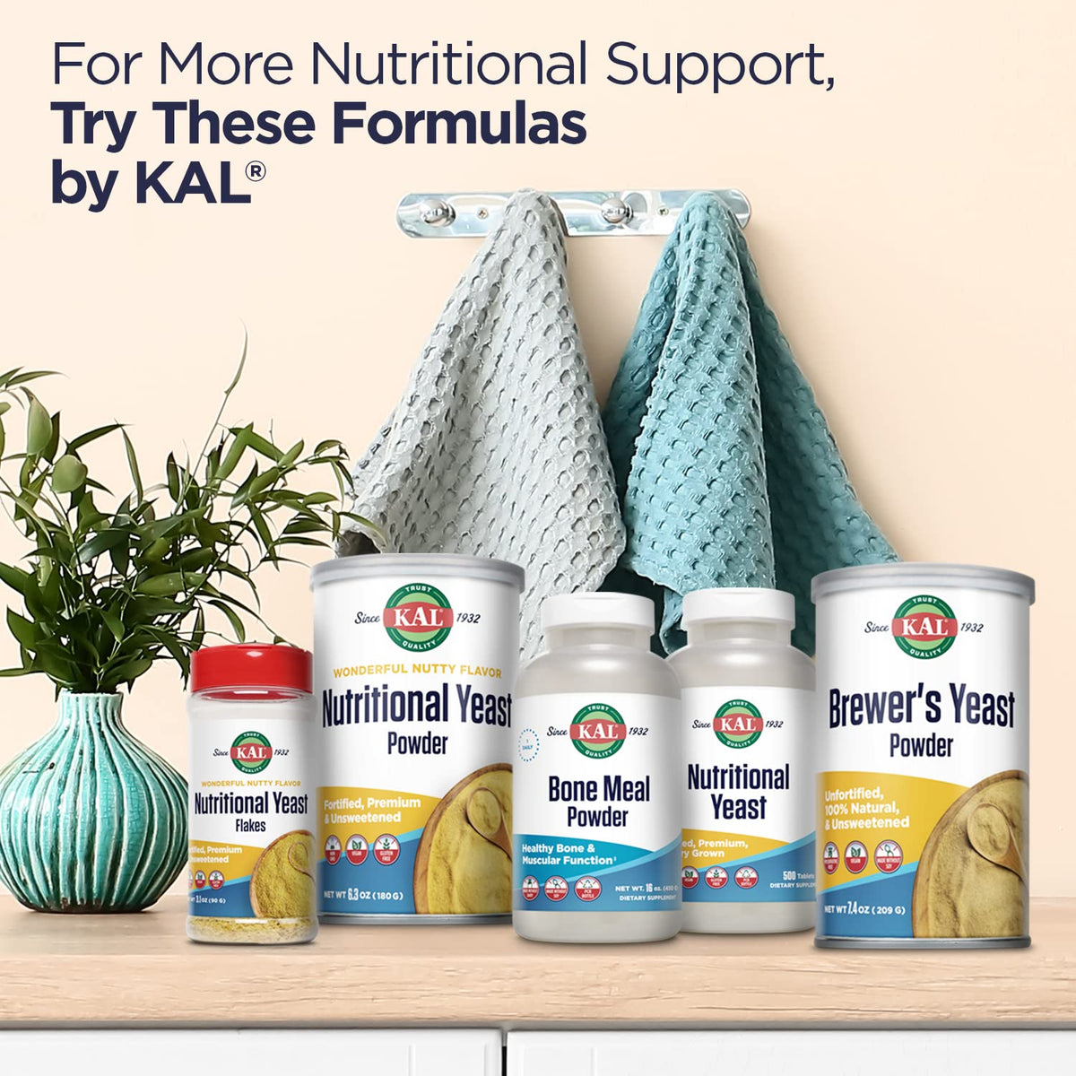 KAL Nutritional Yeast Supplement with B12 & Biotin - 500 Tablets - image 5