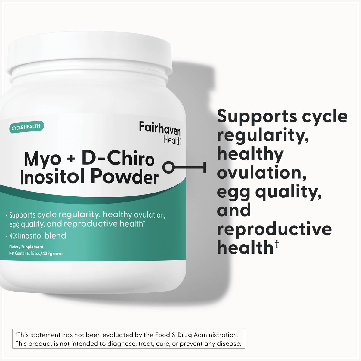 Fairhaven Health Myo-Inositol and D-Chiro Inositol Powder - 180 Servings - image 2
