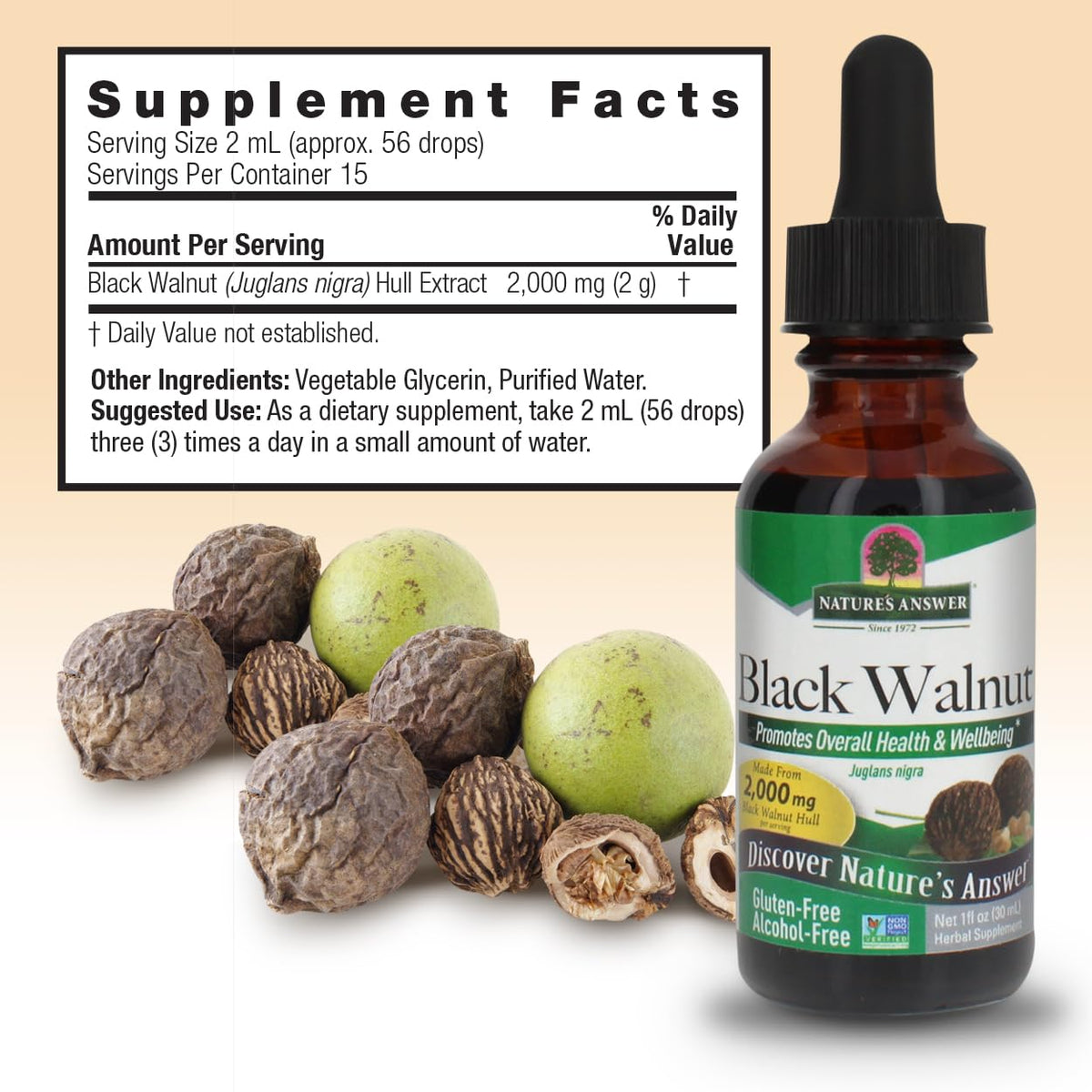 Nature's Answer Black Walnut Hull Extract Alcohol Free - 2 Fl Oz - image 3