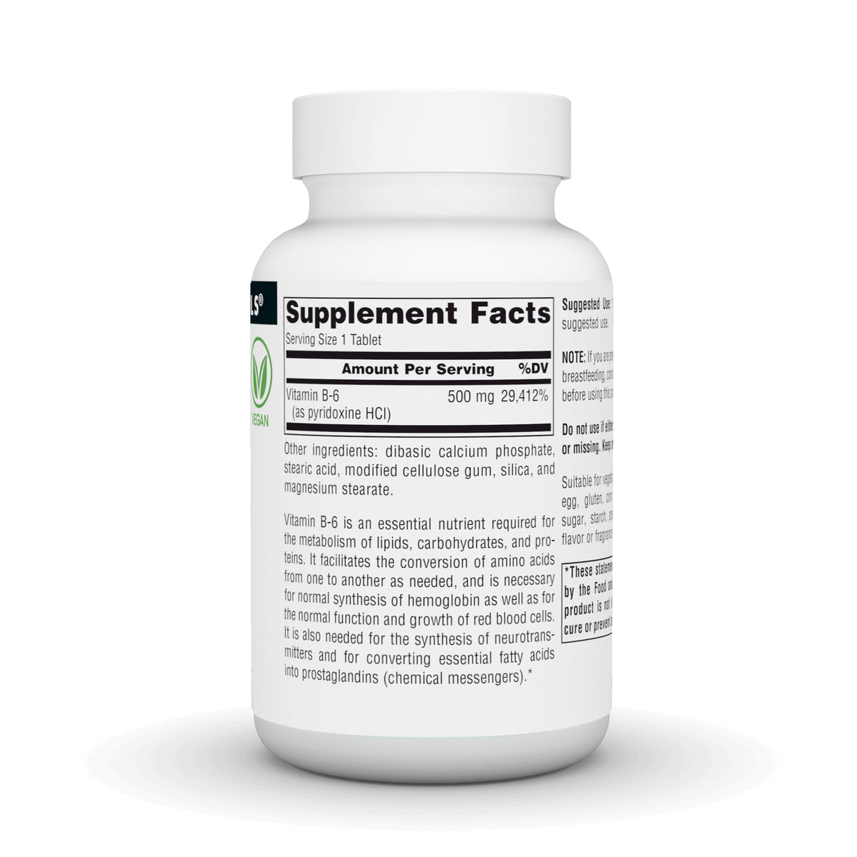 Source Naturals Vitamin B-6 500 mg - 100 Tablets - image 3