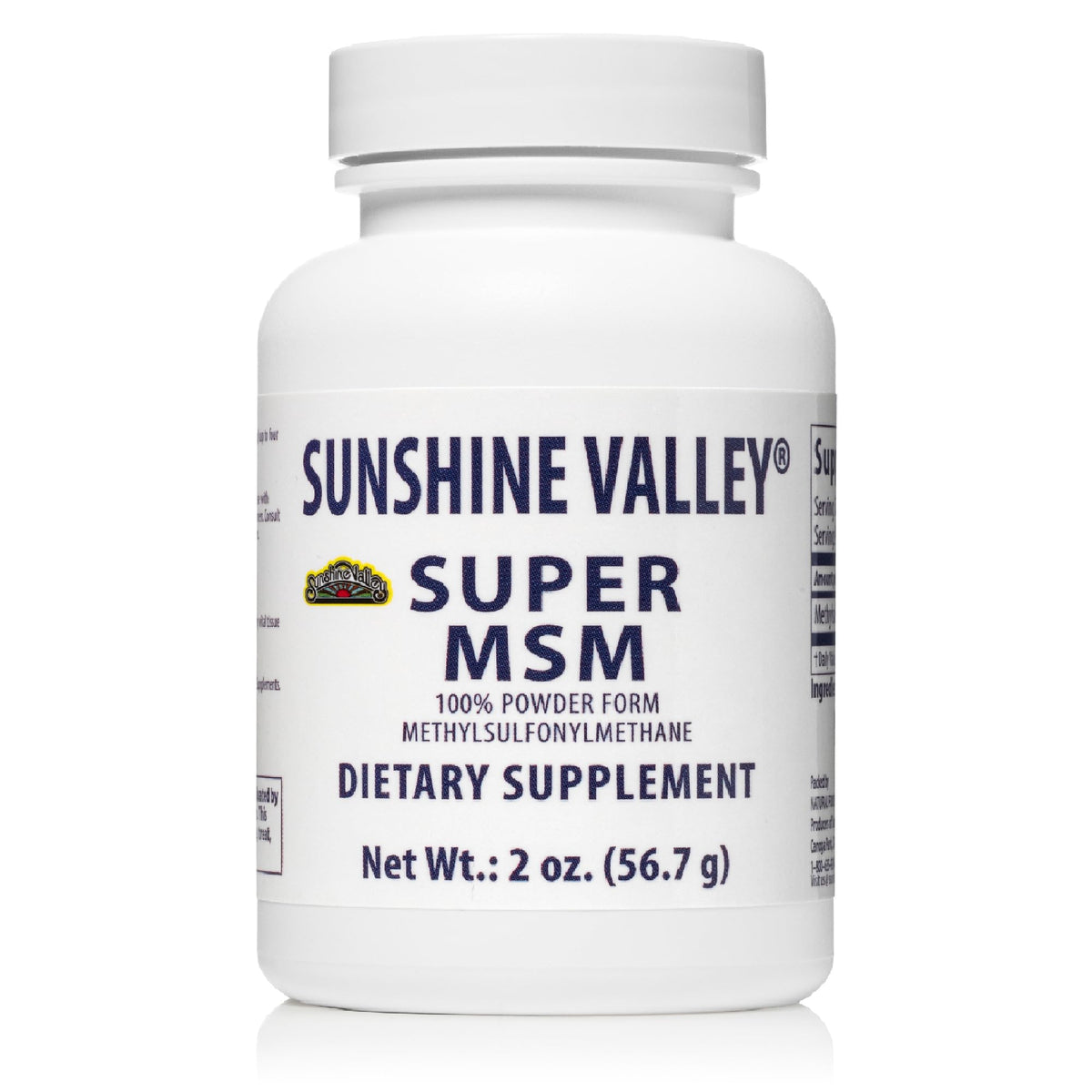 Sunshine Valley Super MSM Powder (Methylsulfonylmethane), Unflavored