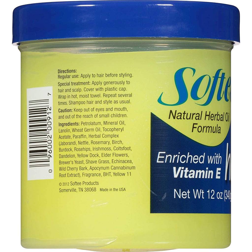 Softee Hair Food with Vitamin E Oil - 3 x 12 oz - image 2