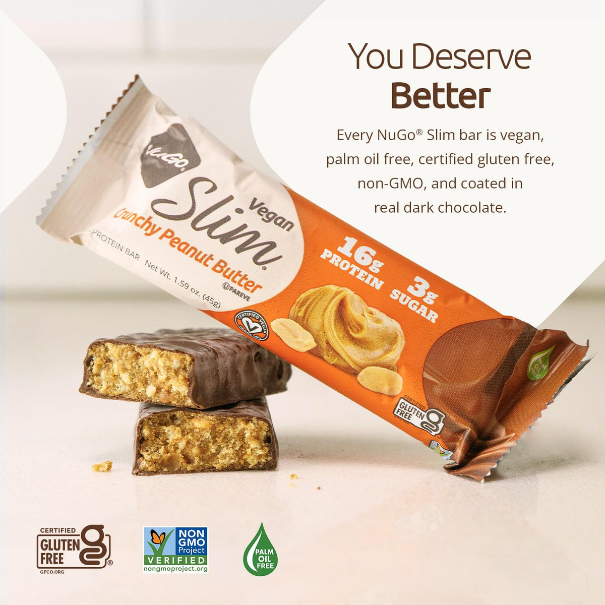 NuGo Slim Toasted Coconut Vegan Protein Bar 16g - 12 Count - image 5