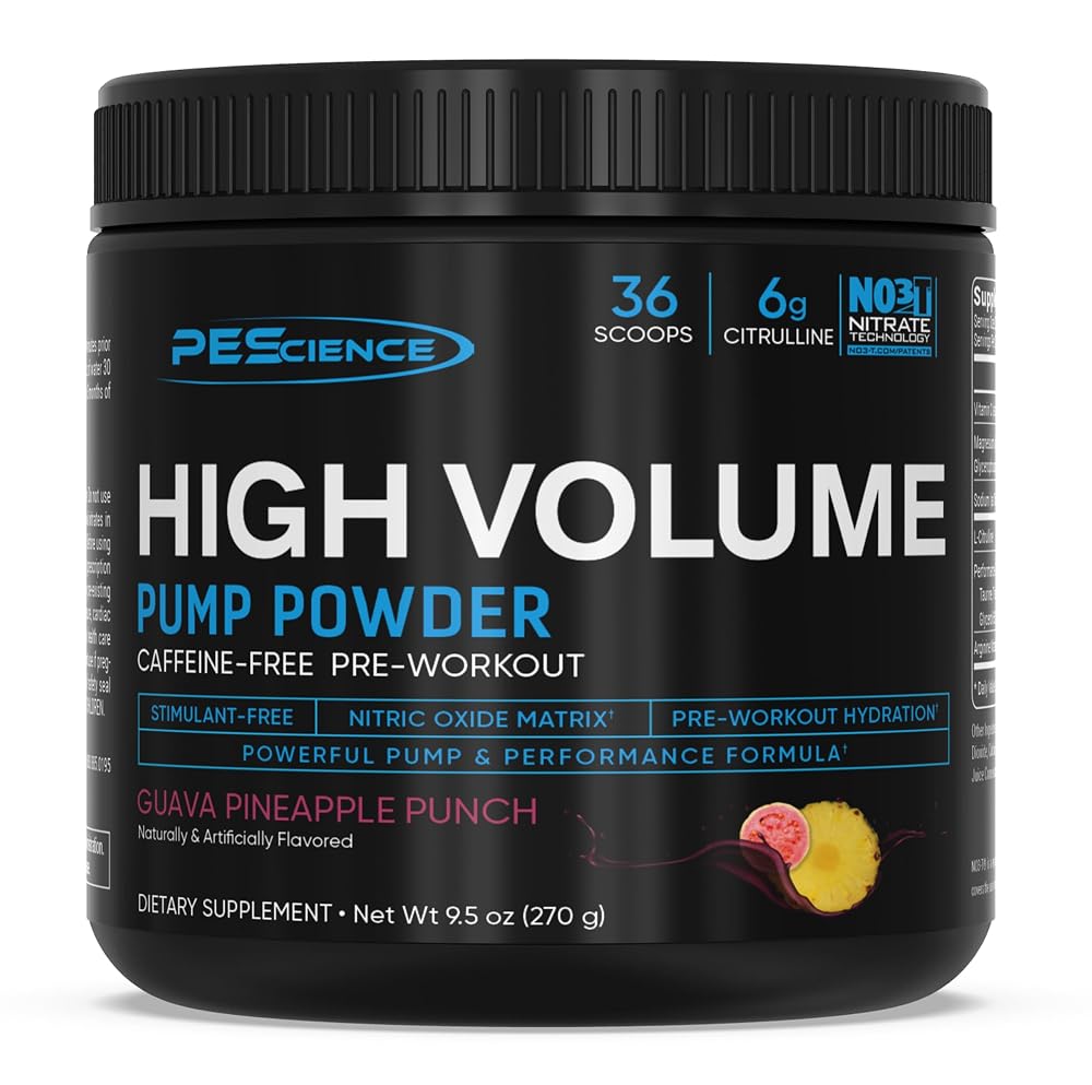 PEScience High Volume Pre-Workout Powder, Guava Pineapple - 36 Scoops