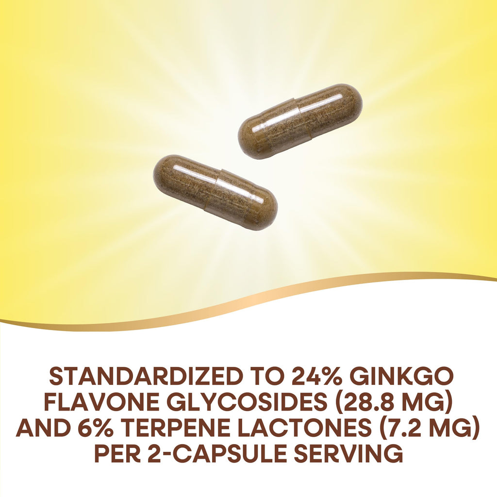 Nature's Way Ginkgo Biloba Extract Memory and Concentration - 120 Capsules - image 4