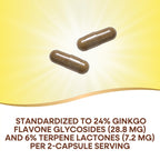 Nature's Way Ginkgo Biloba Extract Memory and Concentration - 120 Capsules - image 4