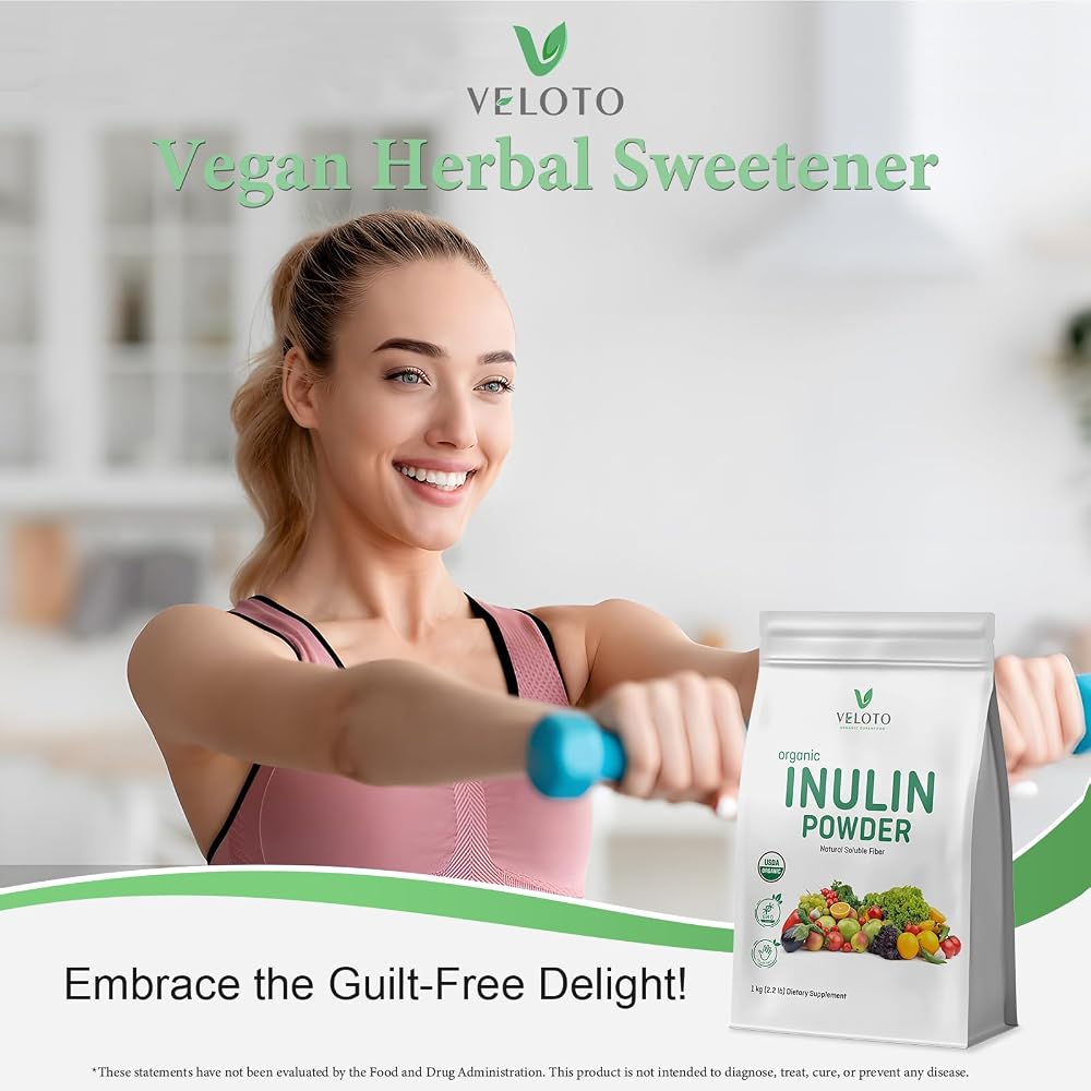 VELOTO Organic Inulin Powder Prebiotic Fiber - 2.2 lb - image 8