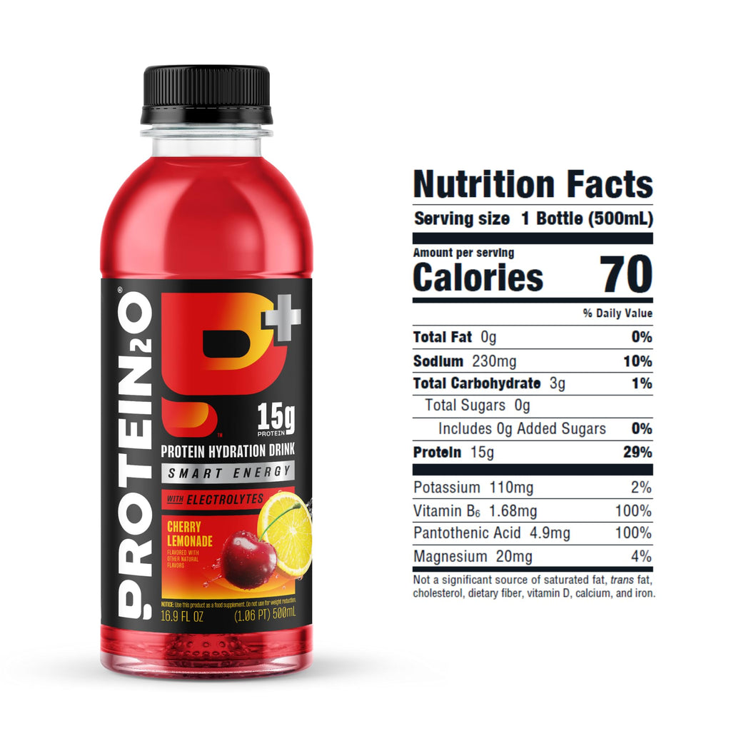 Protein2o 15g Whey Protein Isolate Hydration Drink Plus Energy & Focus
