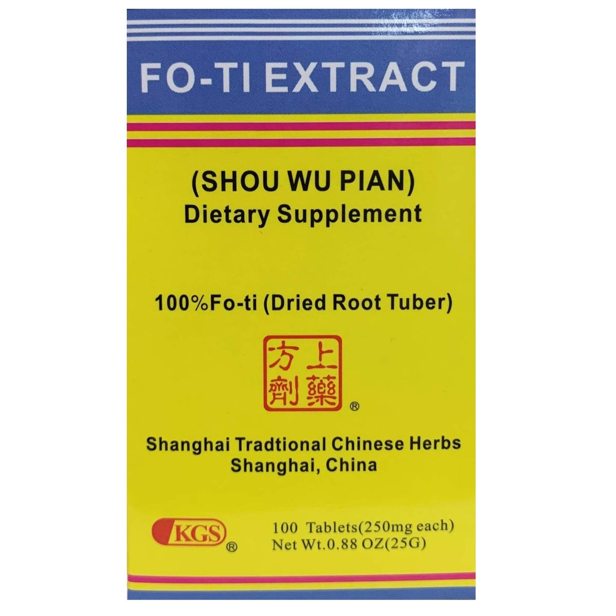 Toeah Shou Wu Tablets 250mg - 100 Tablets