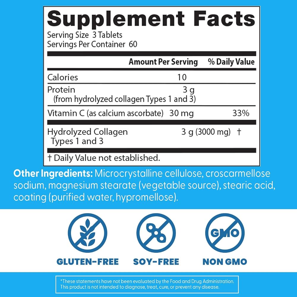 Doctor's Best Collagen Peptides Types 1 & 3 - 180 Tablets - image 4