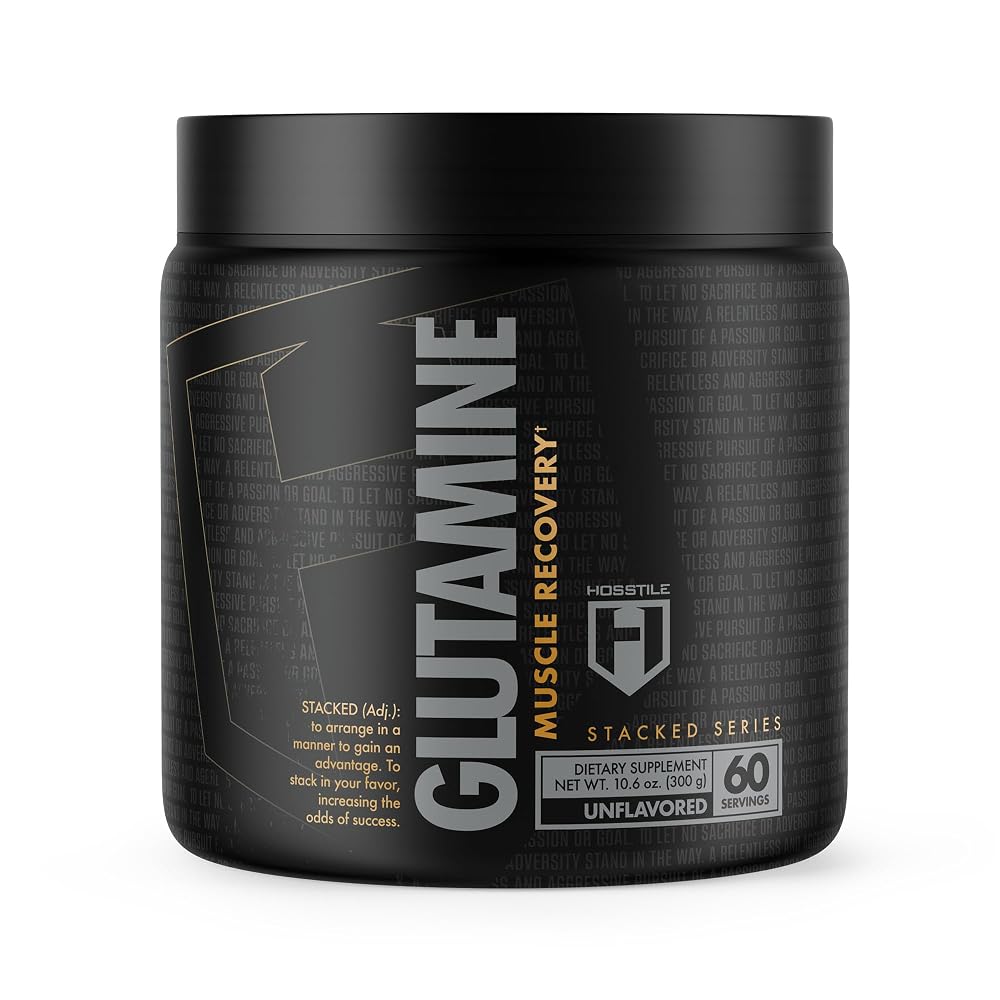 HOSSTILE Glutamine Fermented L-Glutamine Powder - 60 Servings