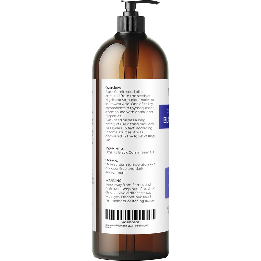 velona USDA Organic Black Cumin Seed Oil - 32 fl oz - image 3