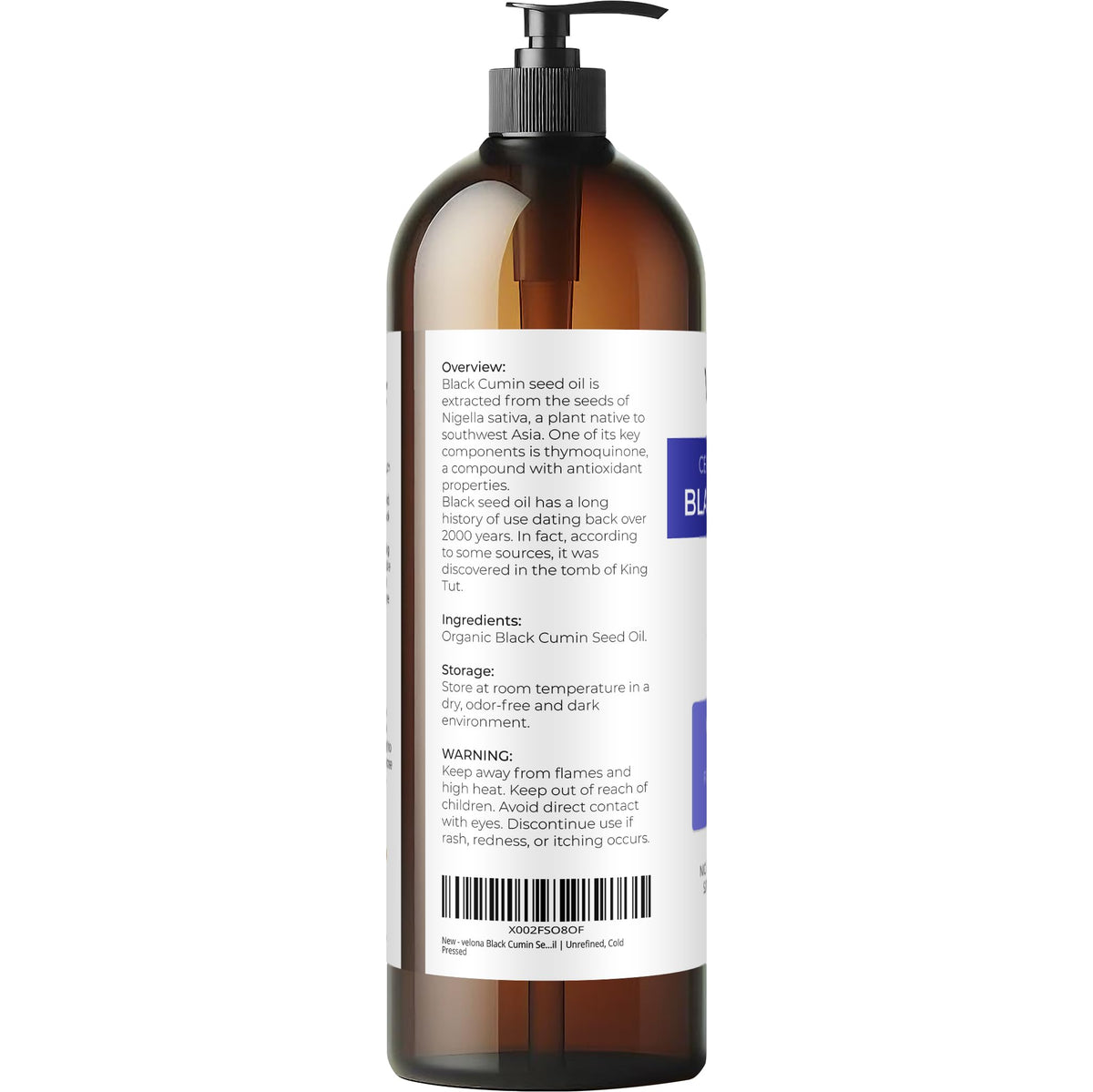 velona USDA Organic Black Cumin Seed Oil - 32 fl oz - image 3
