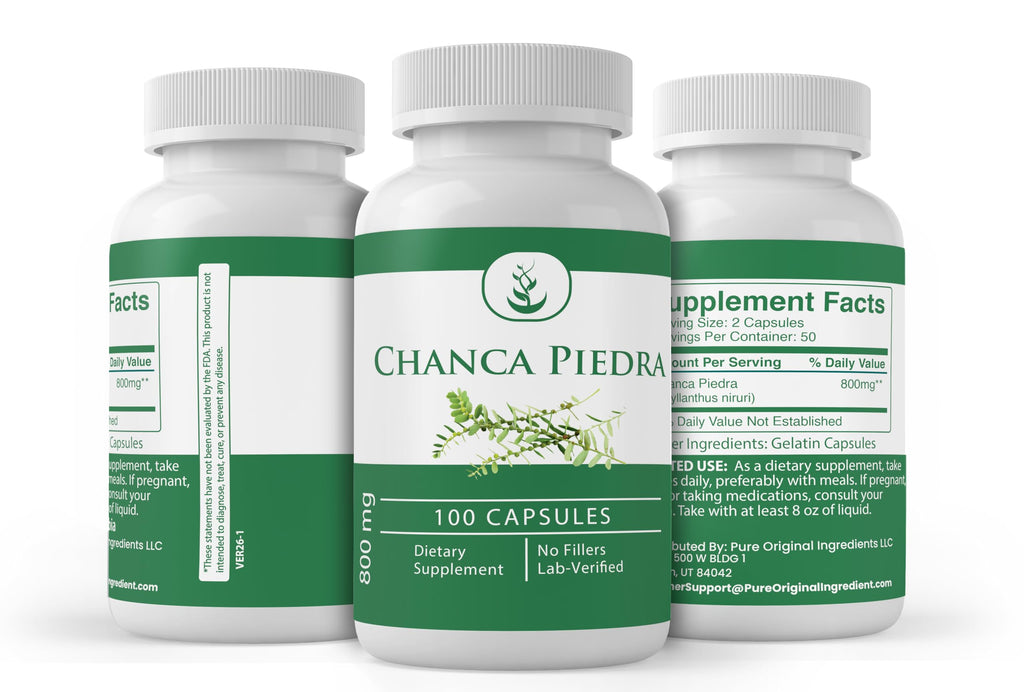 PURE ORIGINAL INGREDIENTS Chanca Piedra No Magnesium Or Rice Fillers