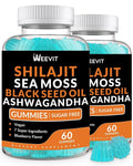 WEEVIT Ashwagandha Gummies with Shilajit & Sea Moss - 120 Gummies