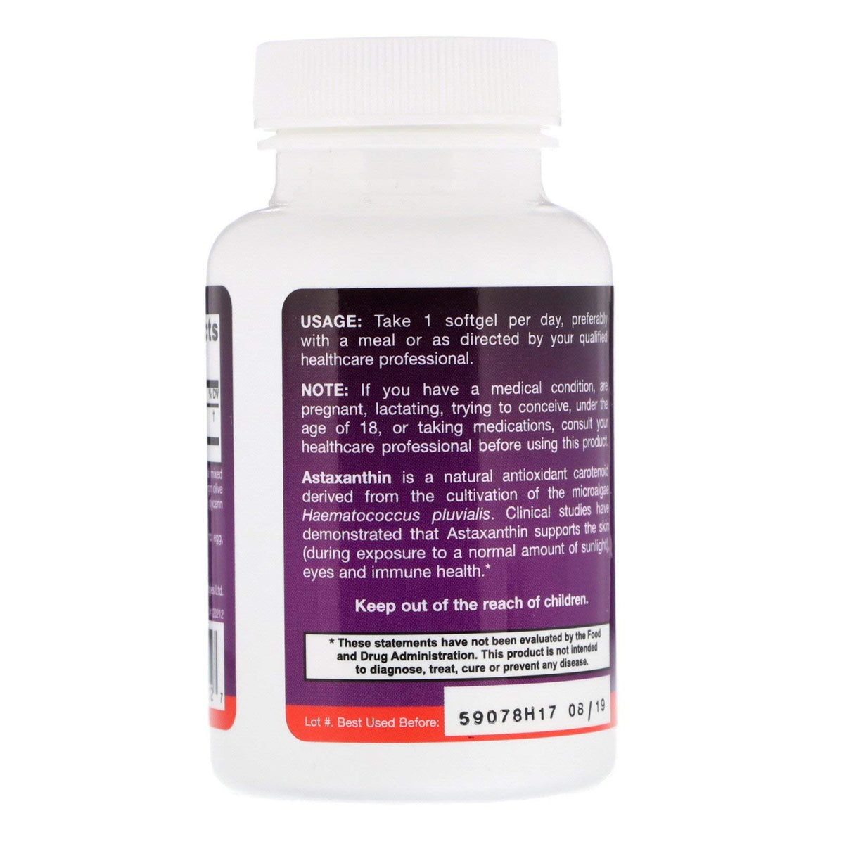 Jarrow Formulas Astaxanthin 12 mg Antioxidant Support - 60 Softgels - image 3