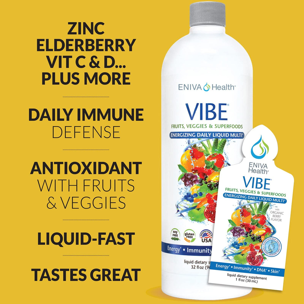 Eniva Vibe Liquid Multivitamin with Vitamins & Minerals - 32 oz - image 3