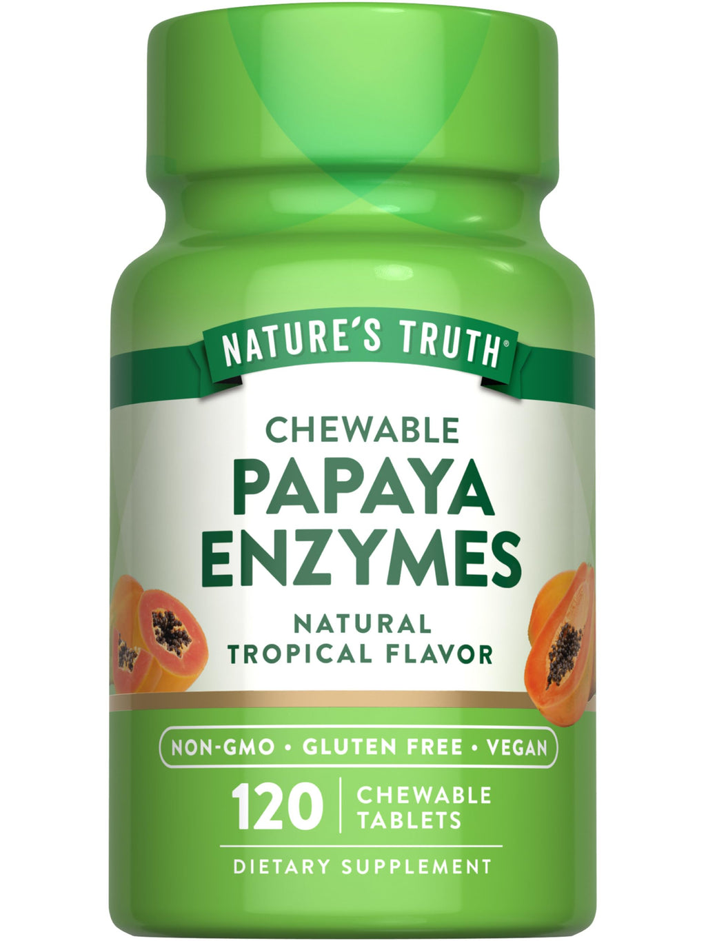 Nature's Truth Papaya Enzyme Chewable Tablets - 120 Count