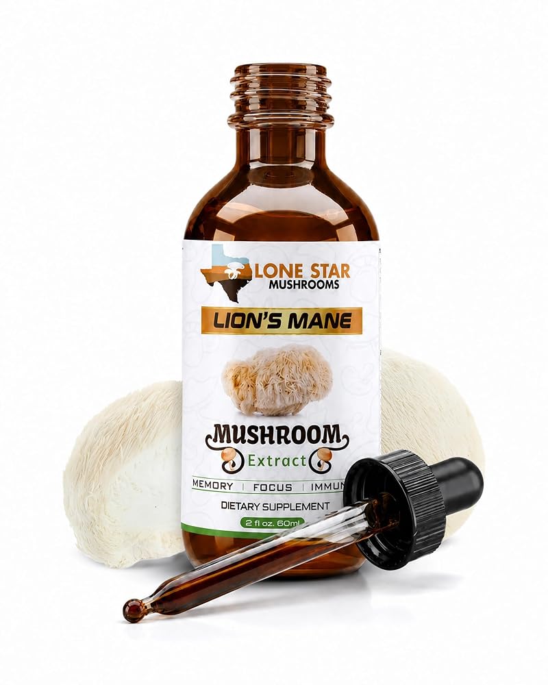 Lone Star Mushrooms Lion's Mane Liquid Drops Dual Extract - 2 Fl Oz