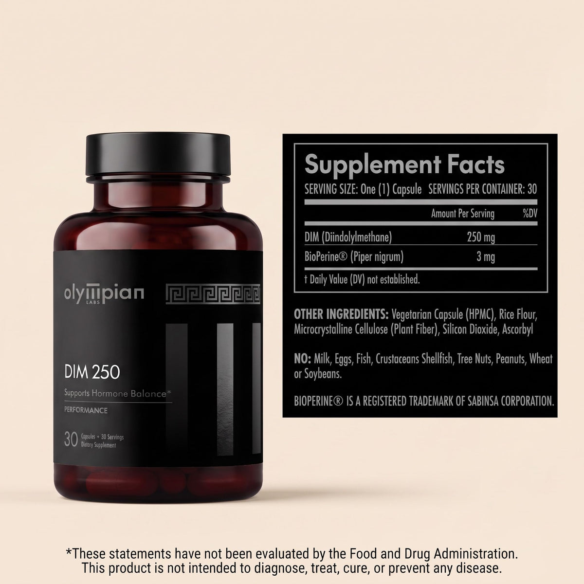 Olympian Labs Performance DIM Supplement - DIM Diindolylmethane 30