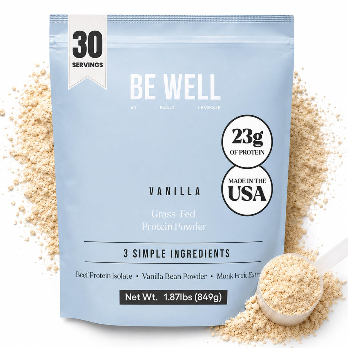 Be Well by Kelly Grass-Fed Beef Protein Powder - Swedish Grass-Fed
