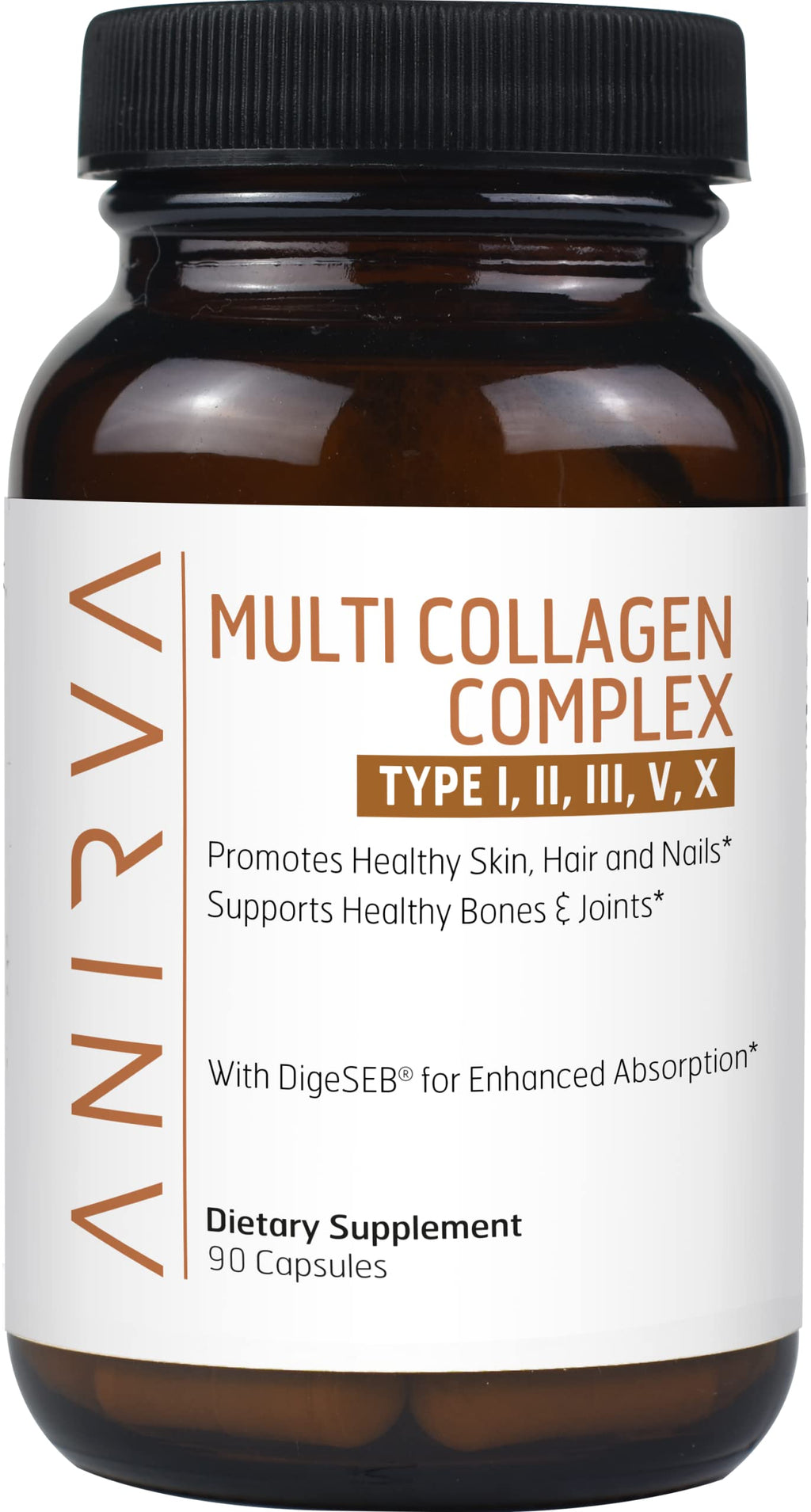 ANIRVA Multi Collagen Complex Types I II III V X - 90 Capsules