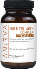 ANIRVA Multi Collagen Complex Types I II III V X - 90 Capsules