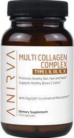 ANIRVA Multi Collagen Complex Types I II III V X - 90 Capsules
