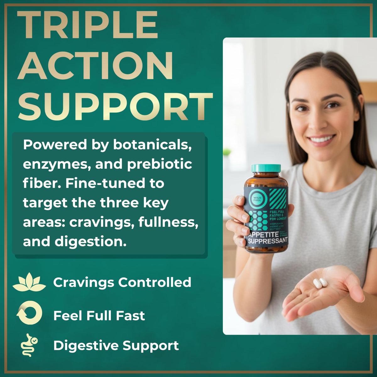 WILD FUEL Appetite Suppressant with Garcinia Cambogia - 60 Vegetarian Capsules - image 3