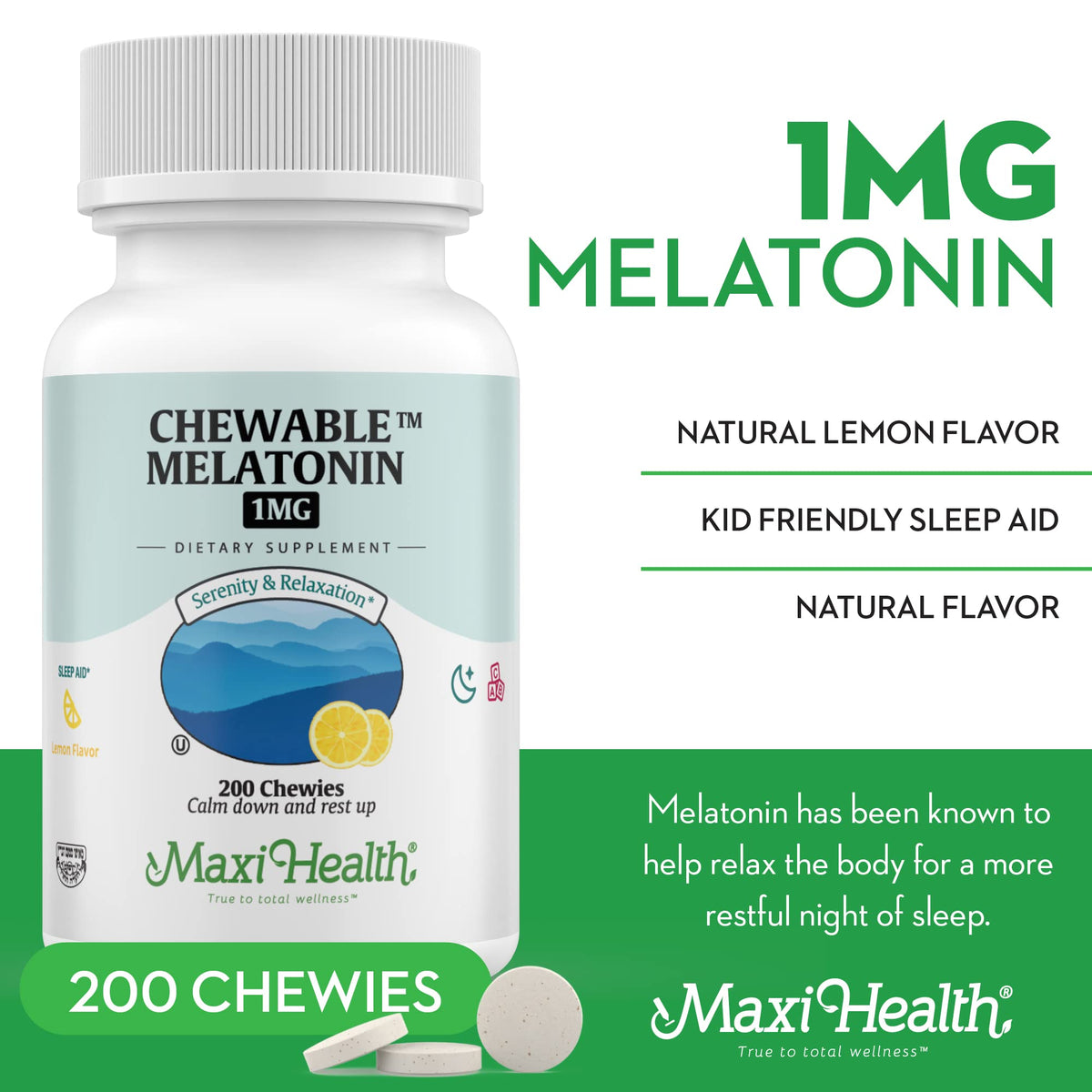 Maxi Health Chewable Melatonin