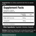 Blast Supplements Shilajit & Ashwagandha 1000mg/500mg - 180 Capsules - image 2