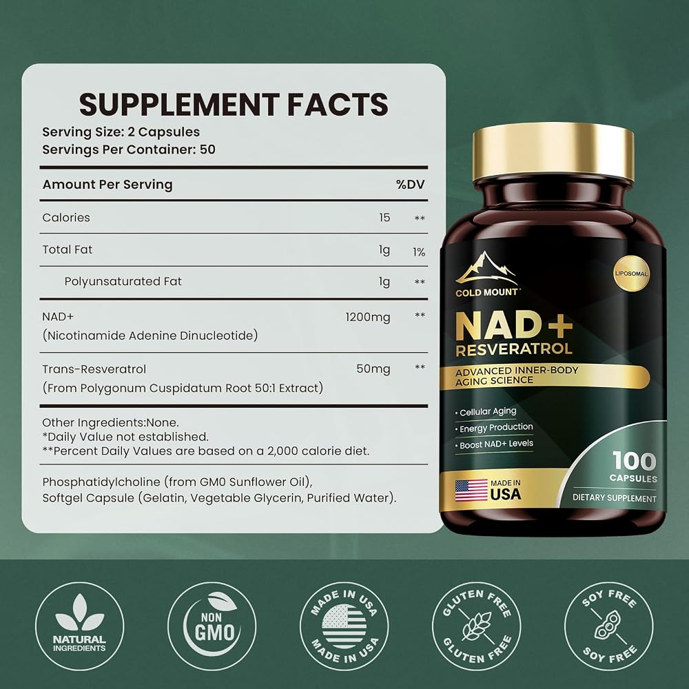MEGNETA Liposomal NAD+ Supplement 1200 mg - 100 Softgels - image 5
