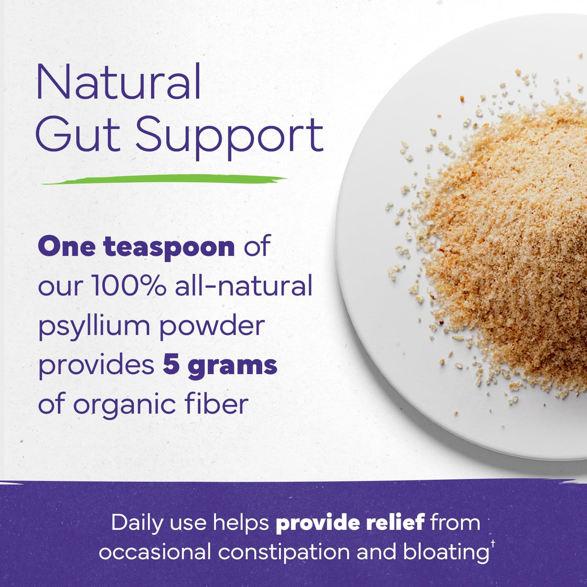 Konsyl USDA Organic Psyllium Husk Powder - 60 Servings - image 2