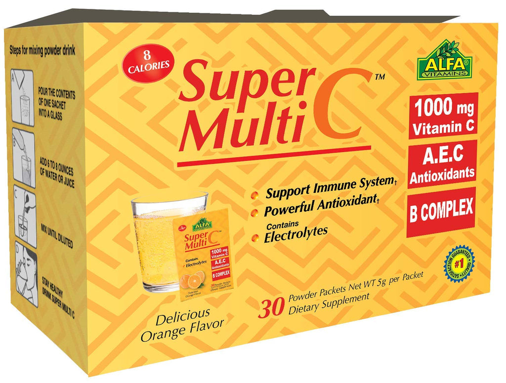 ALFA VITAMINS Super Multi C Vitamin C Powder - 30 Packets