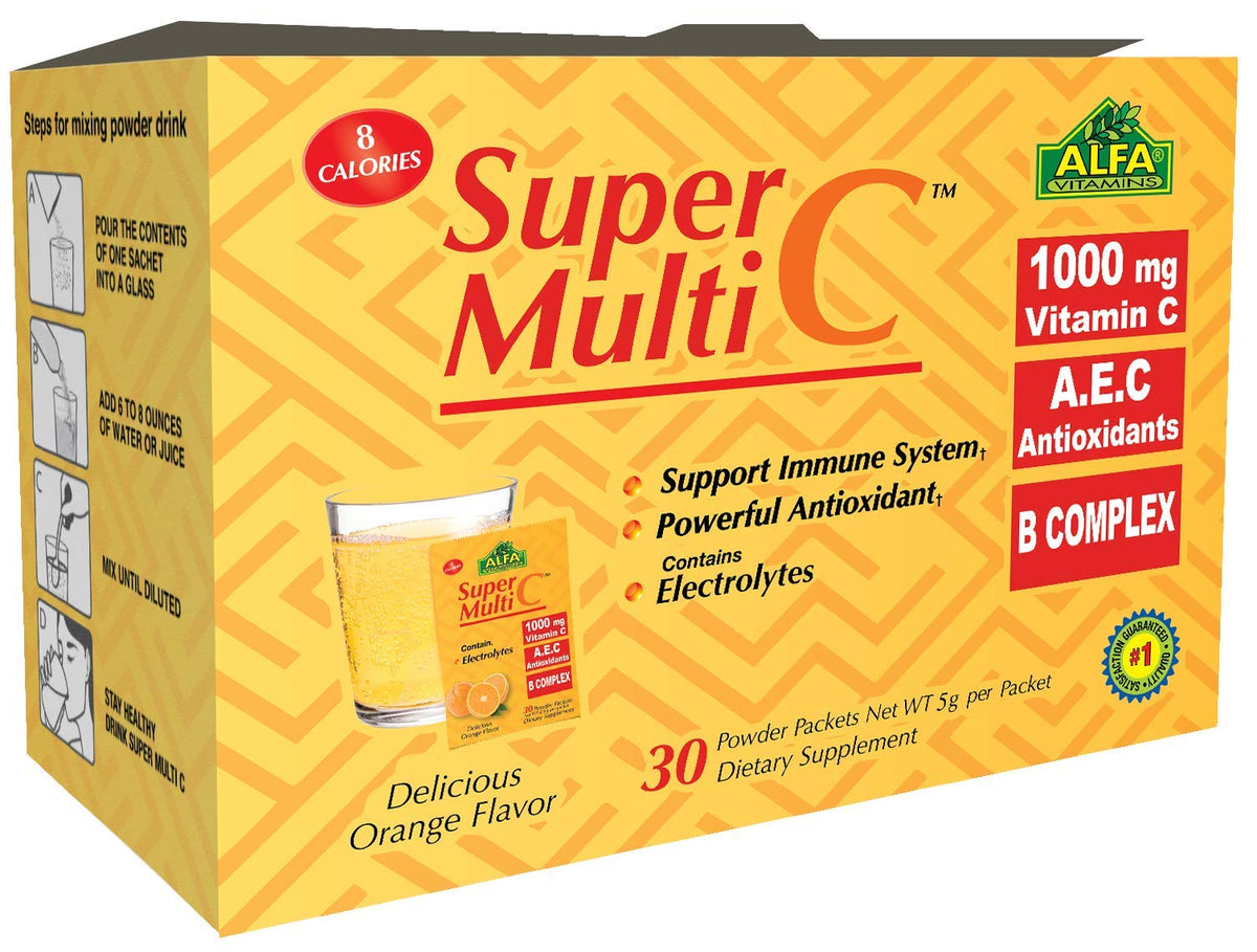 ALFA VITAMINS Super Multi C Vitamin C Powder - 30 Packets