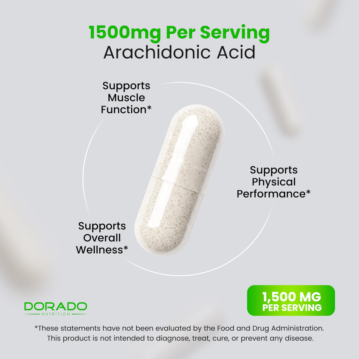 DORADO NUTRITION Arachidonic Acid 1500mg - 150 Capsules - image 4