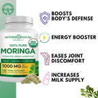 Mother Nature Organics Moringa Leaf Capsules 1000mg - 120 Capsules - image 8