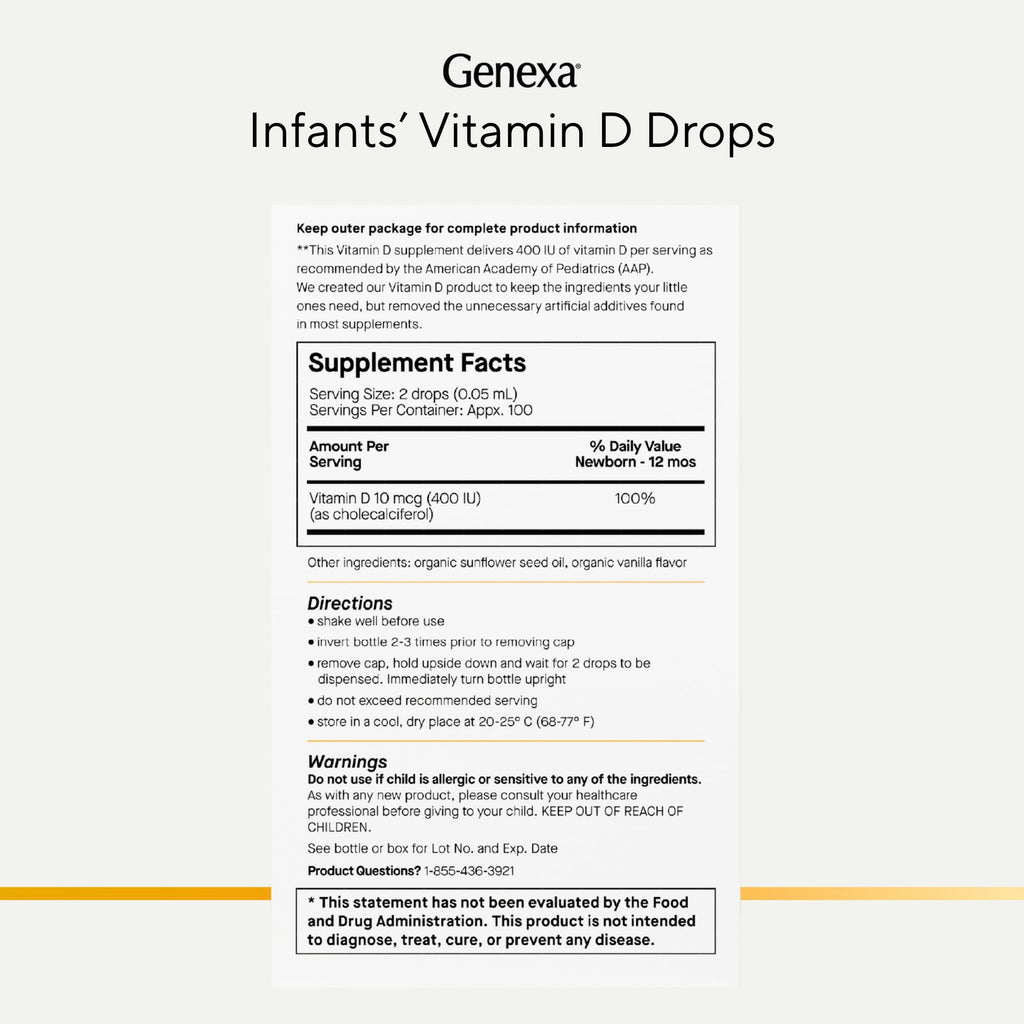 Genexa Vitamin D3 Drops for Infants