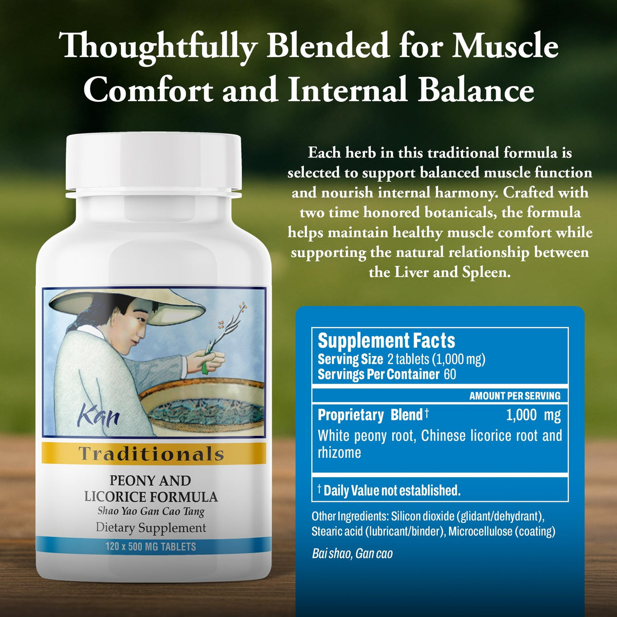 Kan Herb Company Peony & Licorice Formula - 120 Tablets - image 3