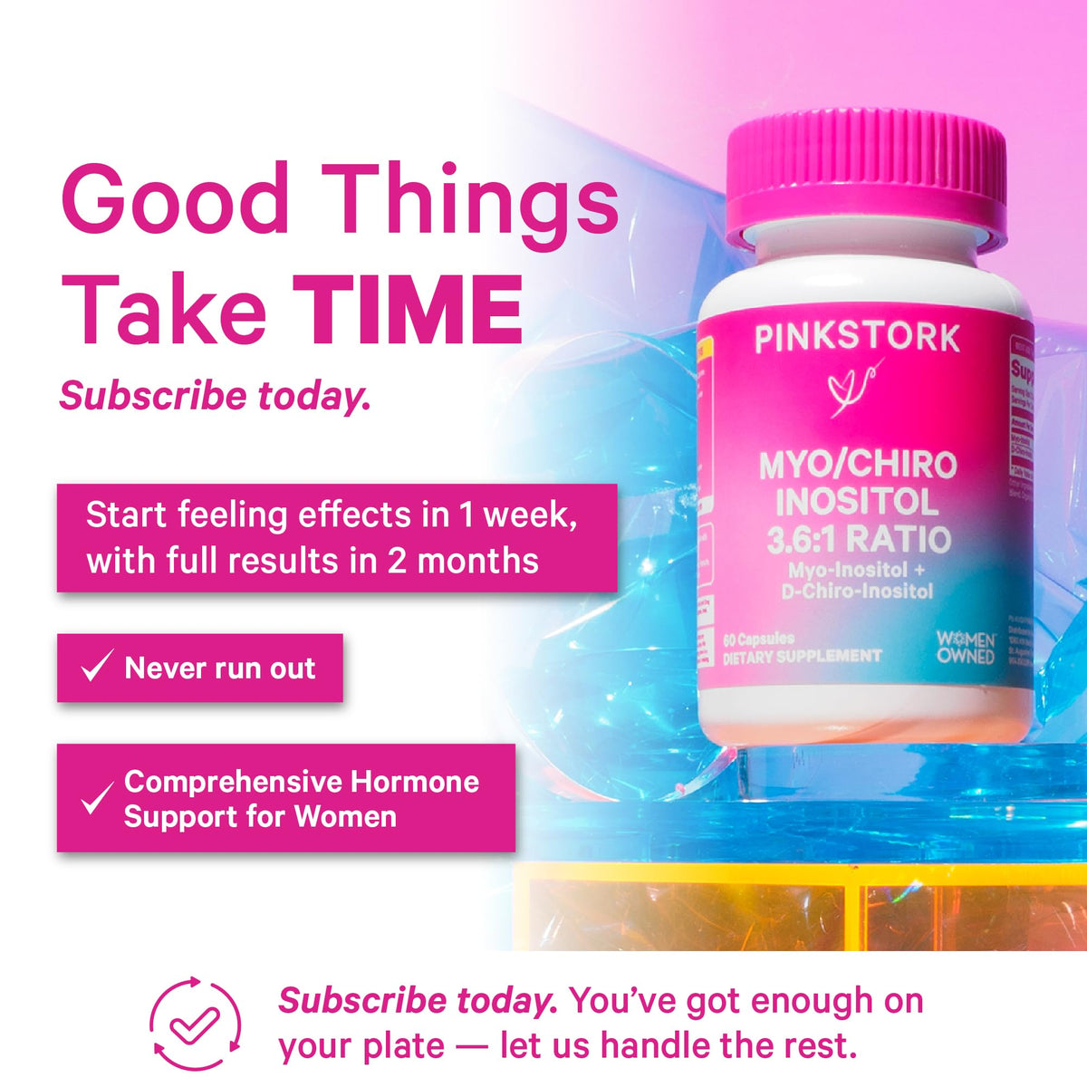 Pink Stork Myo-Inositol & D-Chiro Inositol 3.6:1 - 60 Capsules - image 4