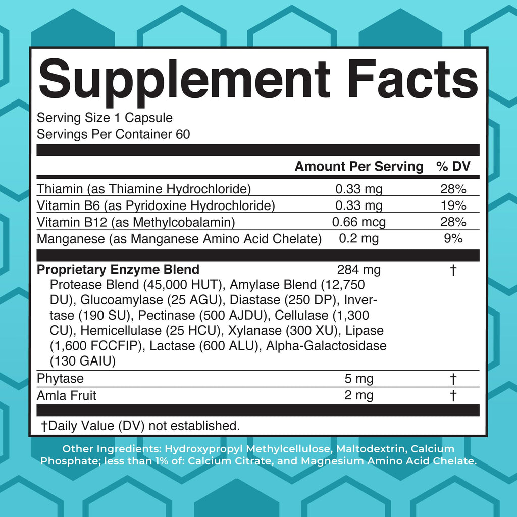MARYRUTH'S Digestive Food Enzymes for Digestive Support - 60 Capsules - image 2