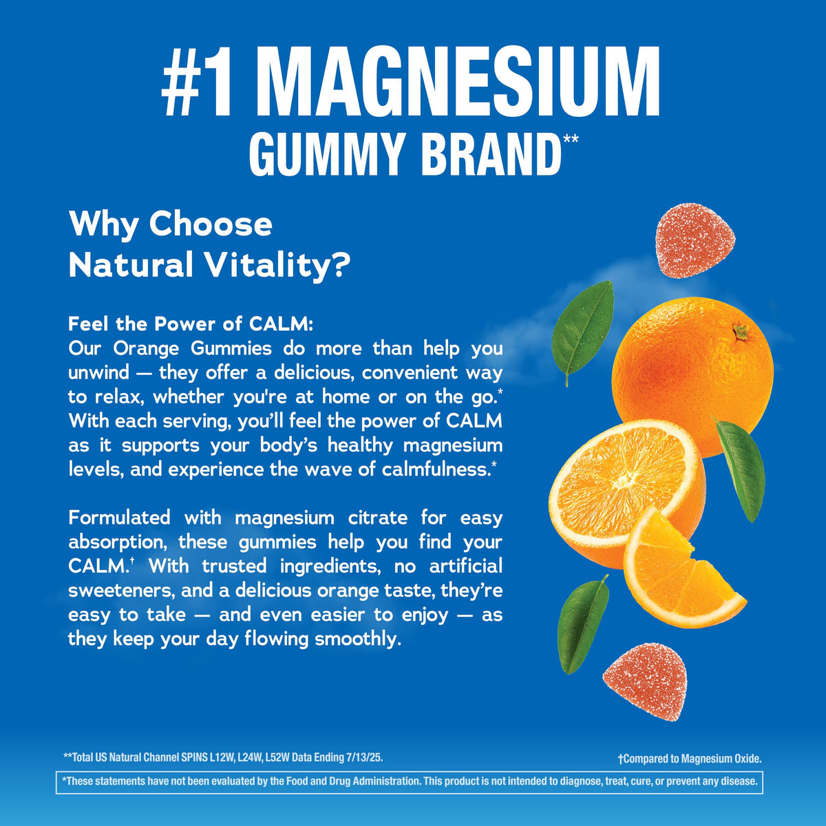 Natural Vitality Calm Magnesium Gummies 330mg - 120 Gummies - image 3