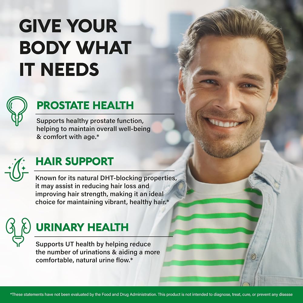 NUTRAHARMONY Saw Palmetto 640mg Prostate Support - 120 Capsules - image 3