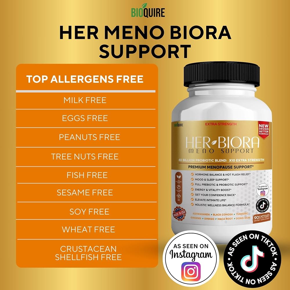 BIOQUIRE Her Biora Meno Support Menopause Probiotic - 180 Capsules - image 2