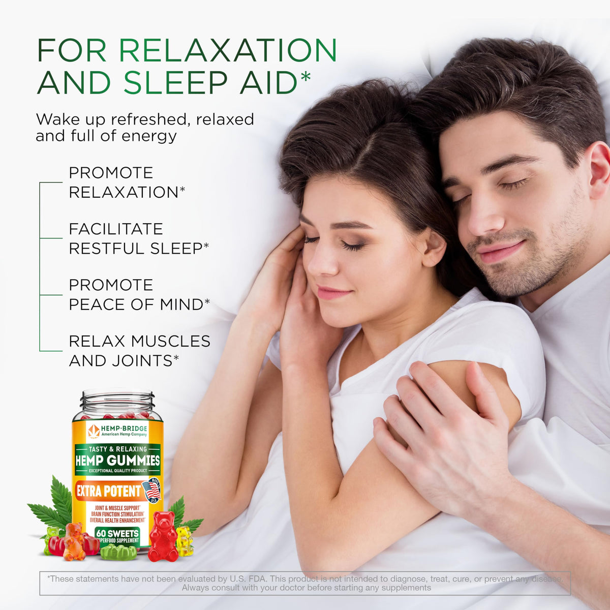 HEMPBRIDGE Hemp Gummies for Sleep & Relaxation - 60 Count - image 6