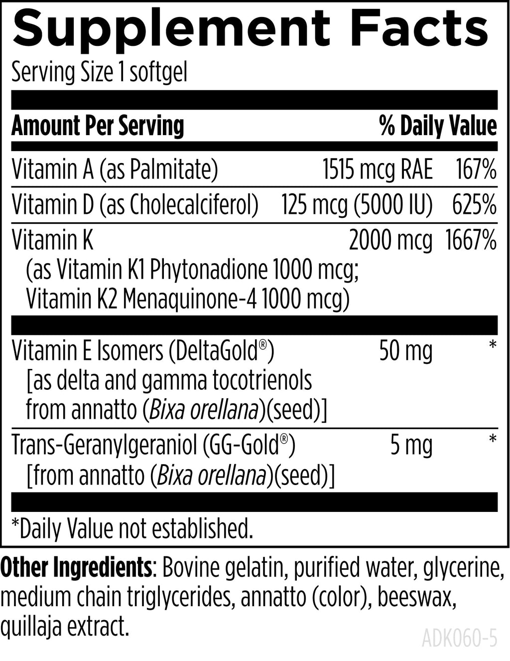 Designs for Health ADK Evail Vitamin D3 5000 IU - 60 Softgels - image 5