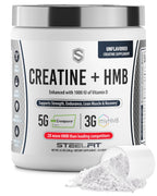 SteelFit Creatine HMB Powder with Creapure - 30 Servings