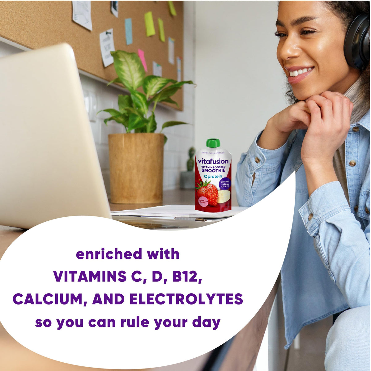 Vitafusion Vitamin-Boosted Smoothie +Protein for Energy - 6 Count - image 3